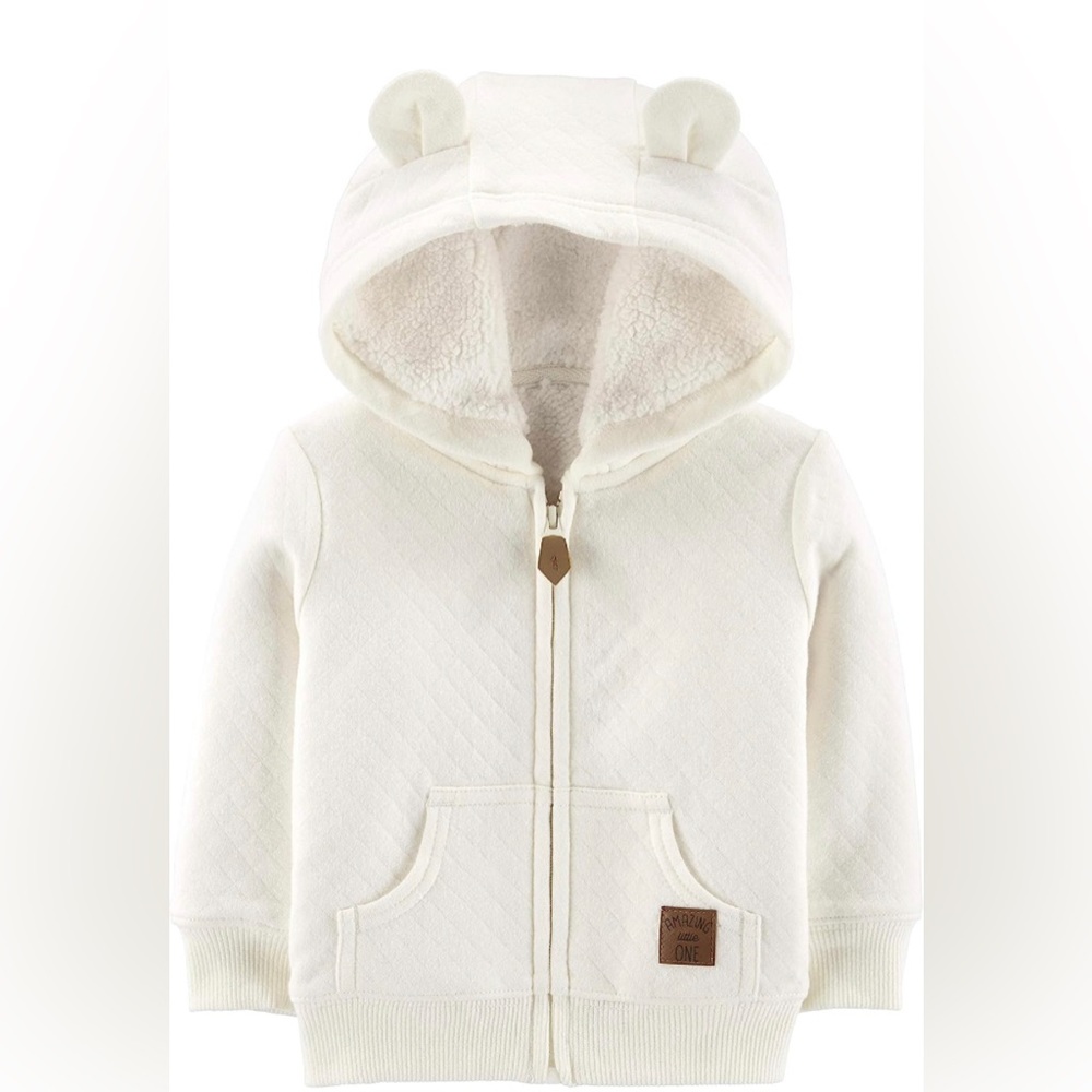 Carter’s Unisex Hooded Sweater Jacket Sherpa Lined